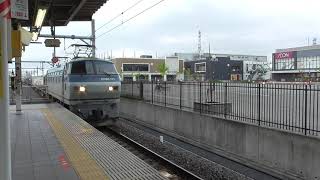 EF66形牽引貨物列車　吉川美南駅通過