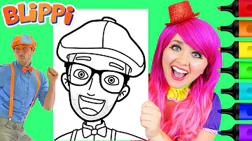 How To Color Blippi | Markers