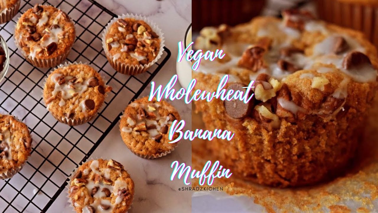 Vegan Wholewheat Banana Muffin | Eggless Banana Muffin | Eggless banana Bread | Banana Bread Recipe