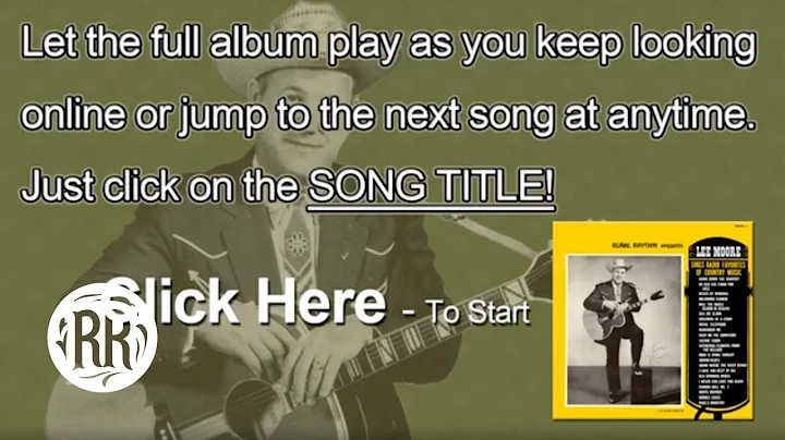 Lee Moore | Country Music Singer | Full CD | Sings...