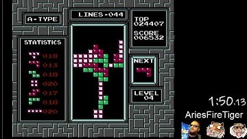 Tetris (NES) - 100 Lines, Level 0 Start speedrun in 3:49.967