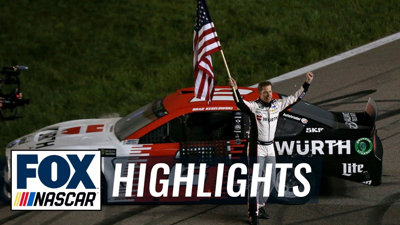 Brad Keselowski wins in overtime at Kansas | NASCAR on FOX HIGHLIGHTS