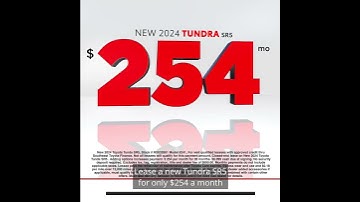 $254 a Month Puts You in a New Tundra SR5 at Headquarter Toyota