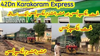 42Dn Karakoram Express Train 18Dn Millat Express Departure Stan Railways