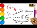 How to Draw a Shark from the Letter G | Easy Drawing for Kids