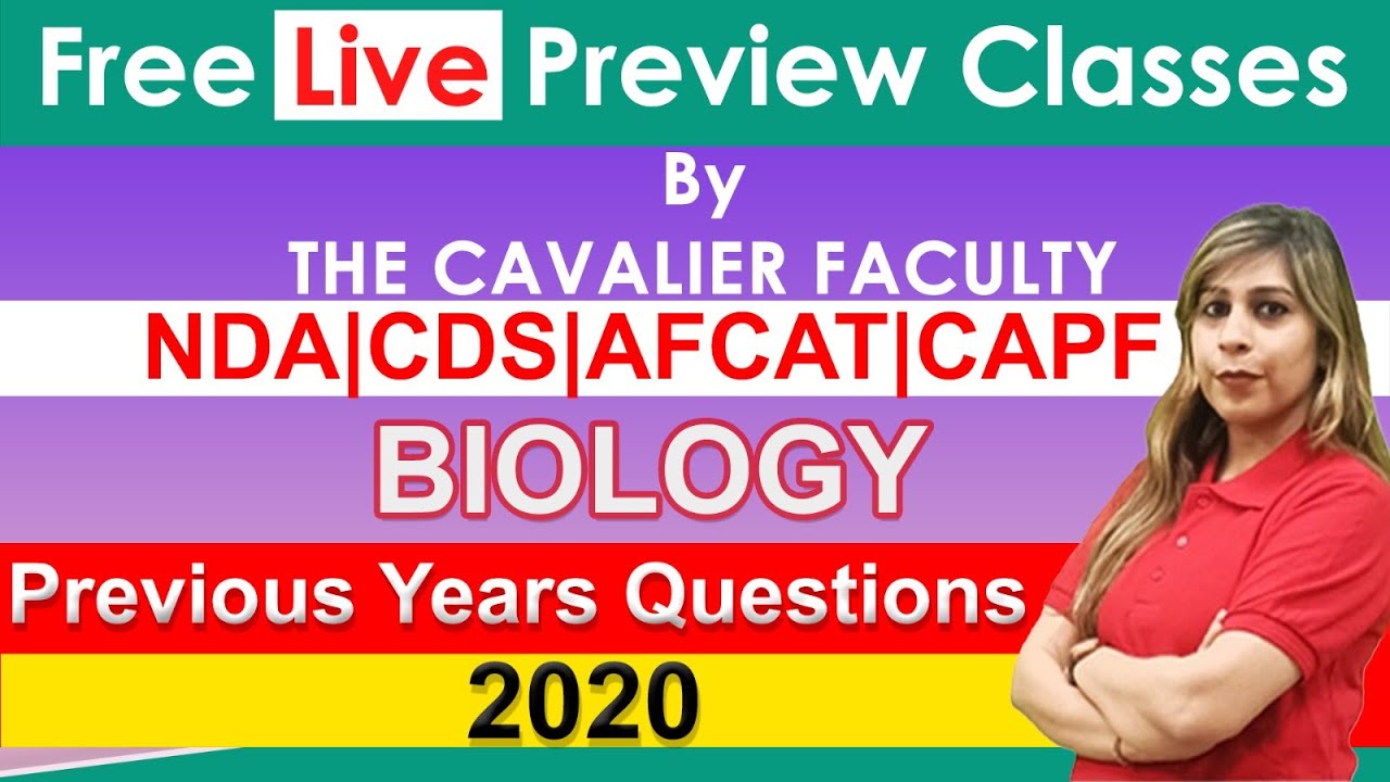 Previous Year Important Questions Biology NDA Important Questions 