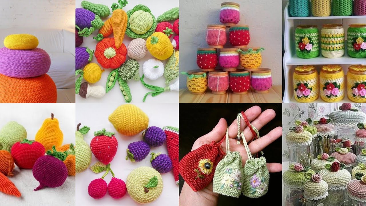ديكورات رائعة من فن الكروشي لتزيين المطابخWonderful crochet decorations to decorate the kitchens