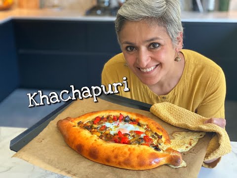 RATATOUILLE KHACHAPURI  Cheese filled bread  Ratatouille cheese bread  Food with Chetna