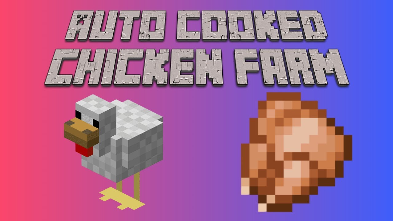 Automatic Cooked Chicken Farm Minecraft Tutorial YouTube