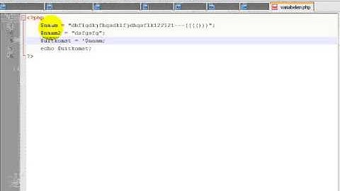 php basis variabelen (deel 2)