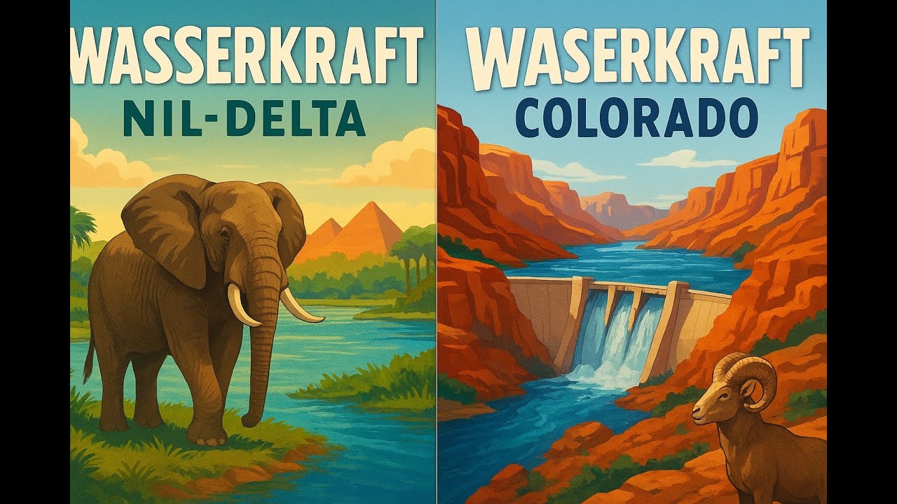 Wasserkraft Brettspiel - Erweiterungen - Nil Delta vs Colorado
