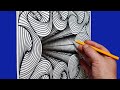 3D Hole Spiral Drawing Pattern / Cool Optical Illusion Trick Art