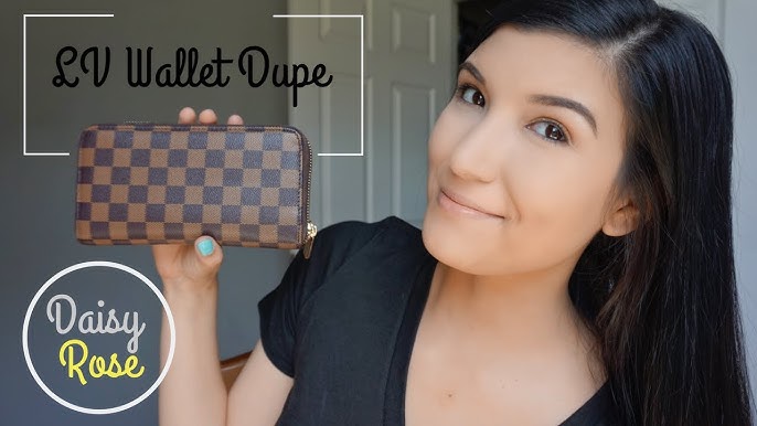 Trick & Treat Yourself - WALLET DUPE ALERT .  has a CLOSE dupe for  the Louis Vuitton ZIPPY WALLET in Damier Ebene and Damier Azur! There are  tons of reviews for