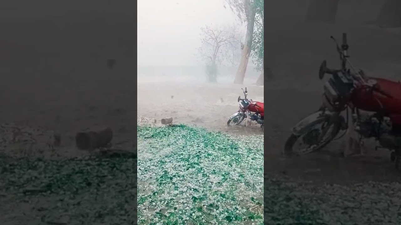 oh 😱 very heavy hail storm 