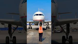 Aircraft Marshalling ✈️ #aviation #airplane #planespotting #airbus #aegean #greece #aviationlovers