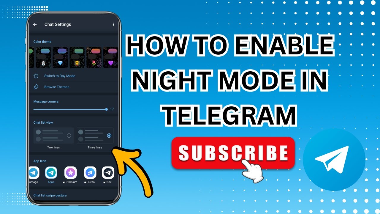 Telegram Night Routine How to Enable Night Mode in Telegram 2025 - YouTube