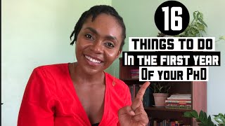 PhD FIRST YEAR TIPS| 16 things to do