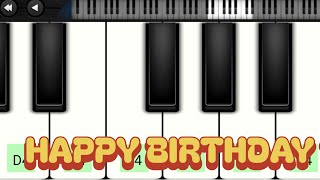 Happy Birthday tune // easy theme// mobile piano tutorial 
