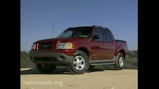 Motorweek 2001 Ford F-150 Supercrew And Explorer Sport Trac Road Test