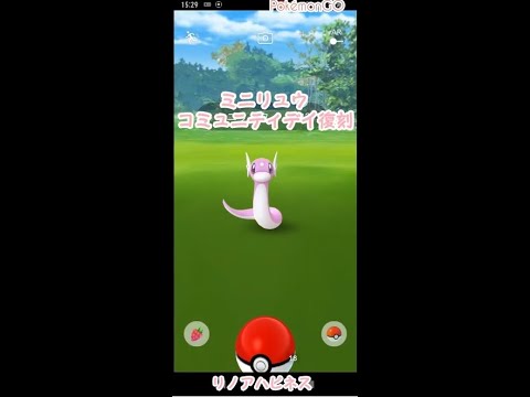 ポケモンgoミニリュウコミュニティデイ復刻でイロチget Youtube