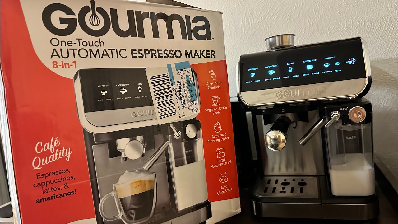 Gourmia Espresso, Cappuccino, Latte & Americano Maker with Automatic  Frothing 