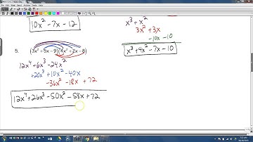 HA2 Unit 2 Day 2 Add/Subtract/Multiply Polynomials