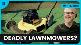 The Lethal Force of Lawnmowers - Mythbusters - S09 EP02 - Science Documentary