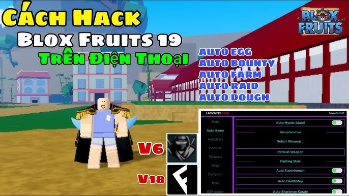 ROBLOX] Getkey Client Fluxus V9 Blox Fruits 18 RACE V4 Cho Điện