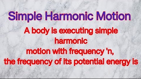 A body is executing simple harmonic motion with frequency 