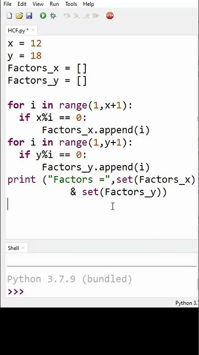 HCF with Python |Python for Beginners |Python Sets - YouTube