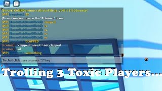 Trolling 3 Toxic Players in Roblox Jailbreak...