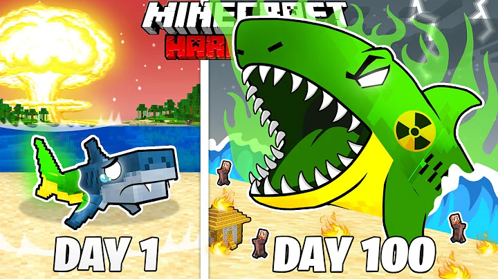 I Survived 100 Days as a NUCLEAR SHARK in HARDCORE Minecraft