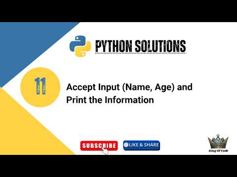Python | Problem 11- Accepting User Input