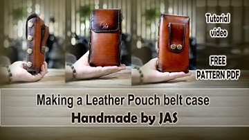 Making a Leather  belt case with a DIY PDF Pattern  How to dye and finish _ handmade by JAS