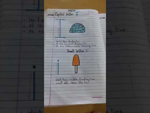 How to write capital letter 'I' 🍧& small letter 'i'🍨  YouTube