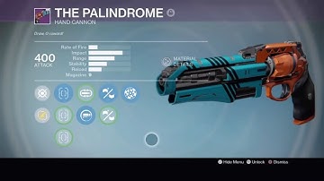 Destiny \ Is The Palindrome an even better handcannon after patch 2.5.0.2