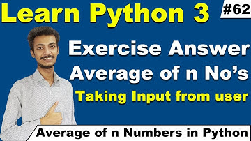 Exercise Answer: Average of n numbers in Python in hindi, Cyber Warriors