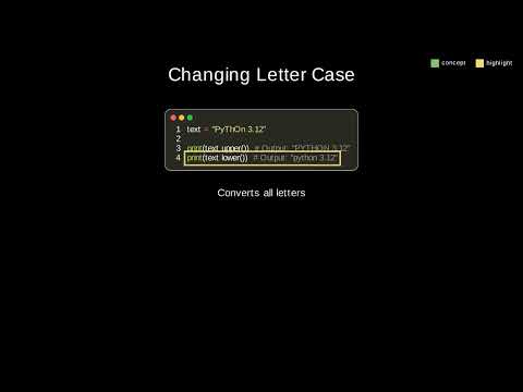 strip(), upper() and lower() in Python