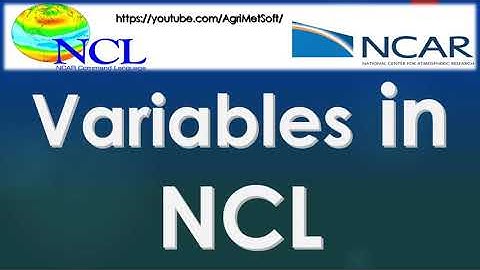 Variables in NCL || #Ncar_Command_Language