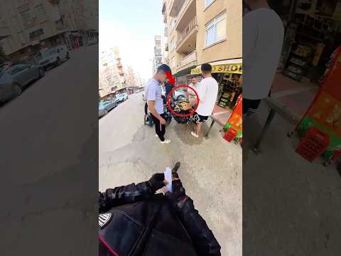 HERKESİ TEK HAREKETLE DONDURDUM..😂 #shorst #motorcu #motovlog