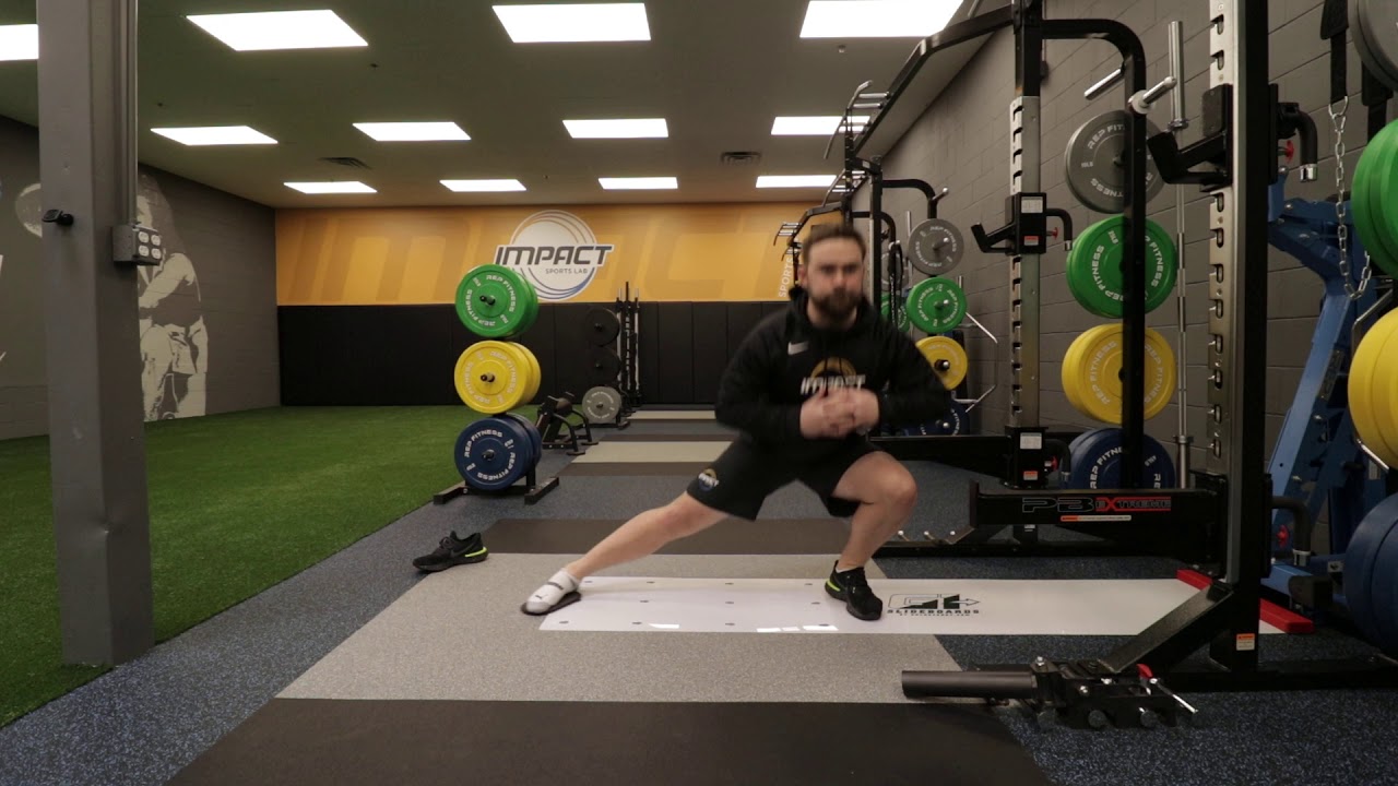 Slideboard Lateral Lunge - YouTube