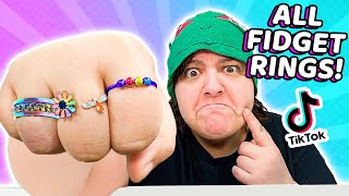 Trying ALL Viral TikTok Fidget Rings Mystery Box