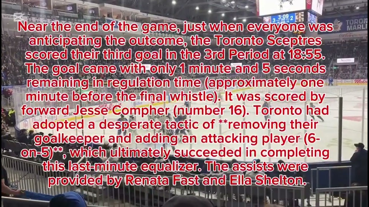 March 3, 2026, PWHL (Professional Women's Hockey League) Toronto Sceptres vs. Montréal Victoire.
