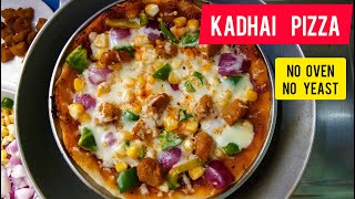 Pizza Without Oven Pizza In Kadhai Veg Pizza Homemade Pizza Dough Swati Varma Hindi