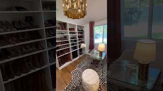 Redesigned a space in my house that would be the perfect walk in closet/office space! #homedecor