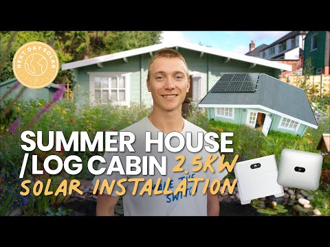 Summer House/Log Cabin Solar Install - Step by Step with Huawei battery + Inverter, Bitumen Tile