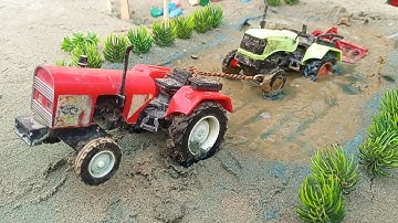 Diy Tractor Stuck in Deep Mud | Mini Science Project |  Pulling Out Eicher Tractor | #shaitaniidea