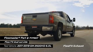 Flowmaster FlowFX Dual Side Exit Rear Exhaust System for 2011-2019 GM 2500HD/3500HD 6.0L (717987)