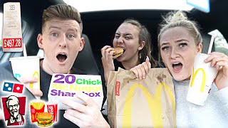 Letting The Person IN FRONT of Us DECIDE What We Eat For 24 HOURS!!