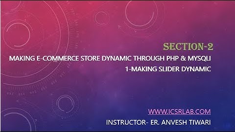 1 Making Slider Dynamic Multi Vendor E Commerce Website Using PHP & MySQL